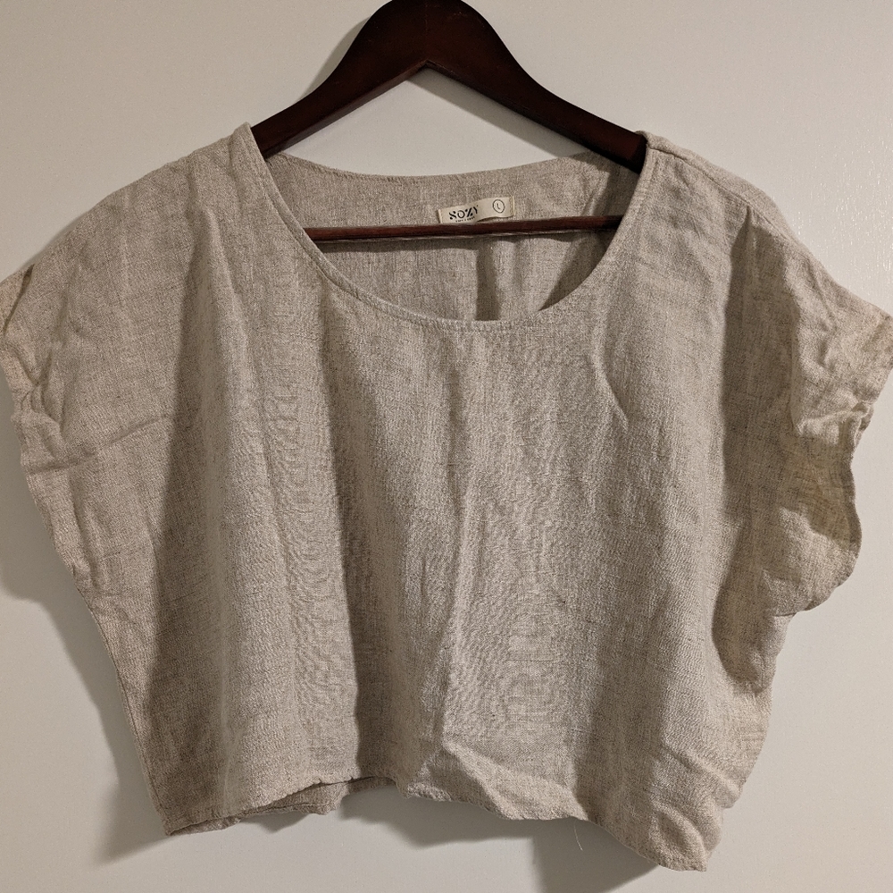 Sozy- Clara crop top, Natural, L